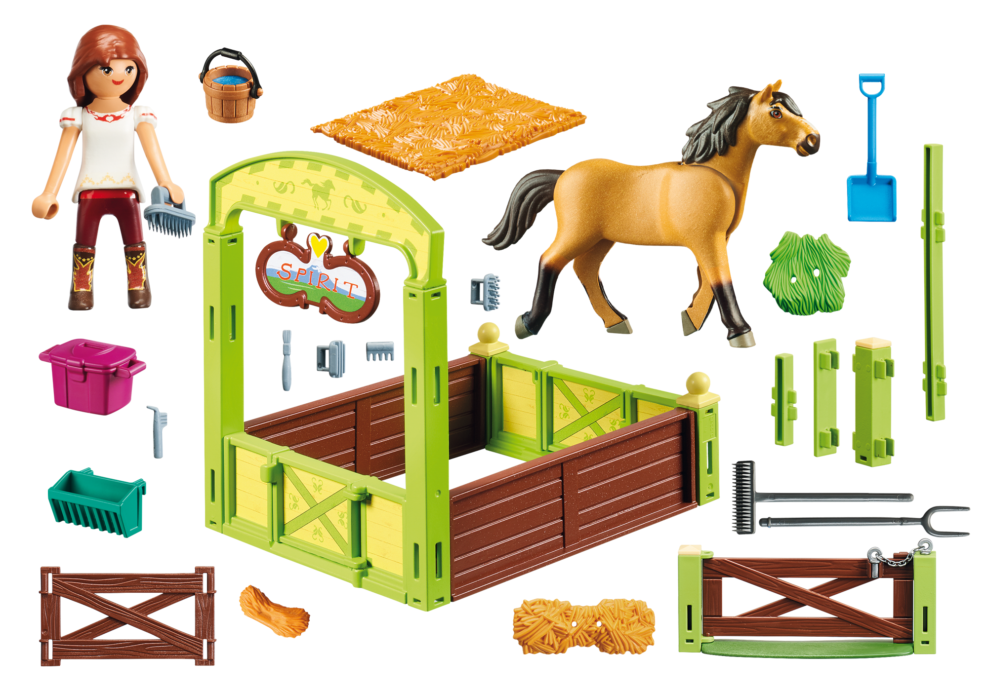 playmobil lucky and spirit with horse stall